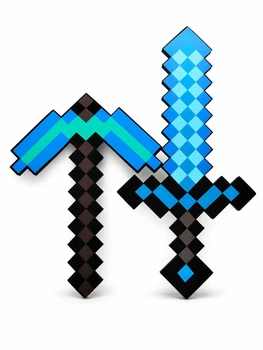Набор оружия Майнкрафт ( Алмазный Меч + Алмазная Кирка ) Minecraft (9999001)