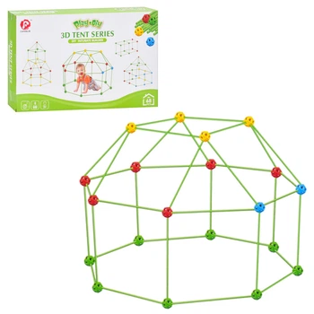 Детский конструктор-палатка 3D Tent Series Bambi 137-2(Green) 68 деталей, каркасный