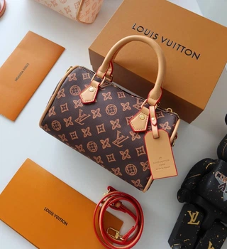 Сумка жіноча Louis Vuitton Speedy Bandoulière 20 коричнева (044)