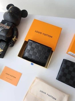 Чоловічий гаманець портмоне Louis Vuitton чорний (047)
