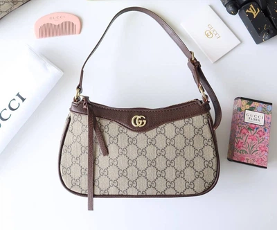 Сумка жіноча Gucci Ophidia коричнева (050)