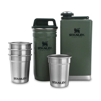 Набор Stanley Adventure (4 рюмки в тубе+ фляга 236 мл) Hammertone Green (10-01883-034)