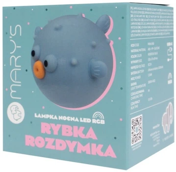 Lampka nocna Mary's LED Rybka Niebieska 14882 (5906555614882)