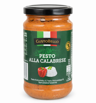 Соус песто GustoBello Pesto alla Calabrese з паприкою та сиром рікота 190 г