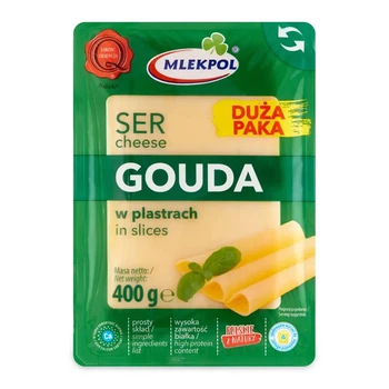 Сыр нарезка Mlekpol Gouda 400 г