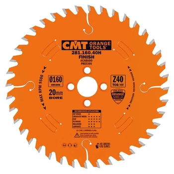 Диск пильний по дереву CMT 160x20x40T (281.160.40H)