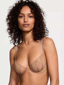 Бюстгальтер Very Sexy Sheer Shine Unlined Low-Cut Demi Bra Бежевий 34B