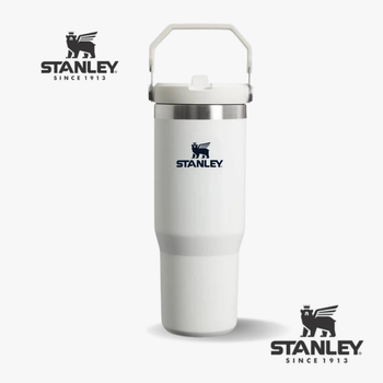 Термочашка Stanley The IceFlow Flip Straw Tumbler 30 oz (0.88 л) белая