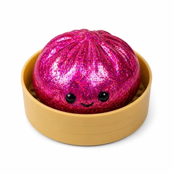 Сквіш антистрес Бао булочка пельмень Squishy Dumpling, м’яка іграшка 5.5 см блискучий в коробочці (2906)
