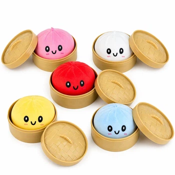 Сквіш антистрес Бао булочка пельмень Squishy Dumpling, м’яка іграшка 9 см в коробочці (2901)