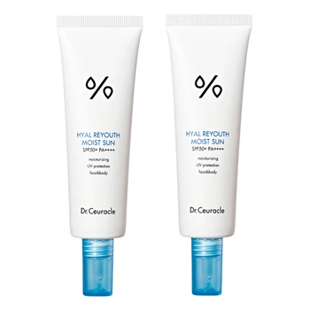Набір зволожуючих сонцезахисних кремів SPF 50+/PA++++ 2 в 1 Dr.Ceuracle Hyal Reyouth Moist Sun Duo Set, 2 в 1