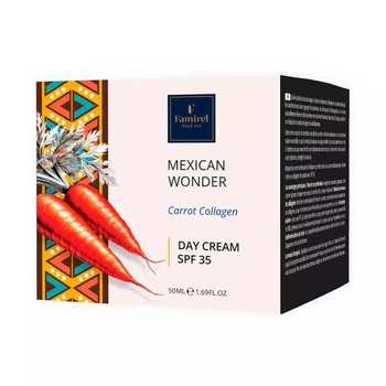 Денний захисний крем Mexican Wonder із морквяним колагеном Famirel Wonder World Mexican Day Face Cream SPF 35 50 мл