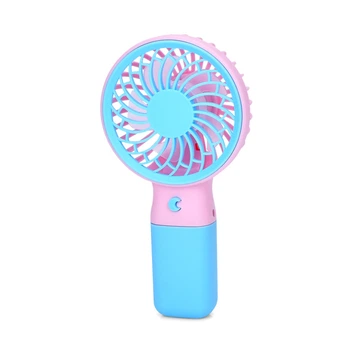 Портативный ручной вентилятор MK 5609(Blue) с подставкой, 15,5 см, USB