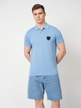 Поло мужское Emporio Armani 11723 2XL Голубое (smt2000000044897)