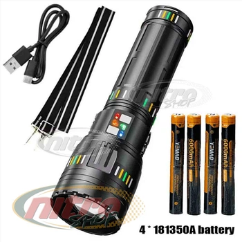 Фонарь YEMAO YM-G600 TG 60W 4x181350 Power Bank ЗУ Type-C zoom кейс