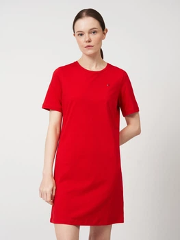 Платье-футболка короткое летнее женское Tommy Hilfiger 11736 M Красное (smt2000000045535)