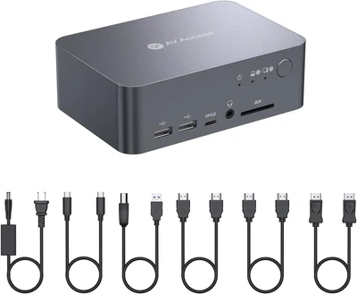 Док-станция AV ACCESS iDock C10 / USB-C / Двойной 4K@60Hz / 60W PD / Gigabit Ethernet / Черная k1
