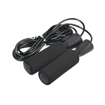 Спортивная скоростная скакалка с подшипником для эффективных тренировок LHU black