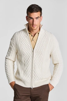 Чоловічий білий кардиган ARAN CABLE Gant XXL 8040128