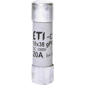 Предохранитель ETI CH 10х38 gPV 20A 1000V UL (10kA) (2625108)