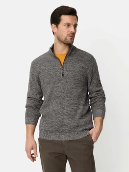 Свитер теплый на молнии мужской Camel Active knitted Troyer 409530-6K06-88 L Серый (4063366119690)