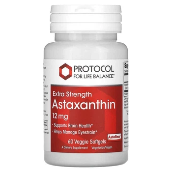 Астаксантин підвищеної сили дії Protocol for Life Balance (Astaxanthin) 12 мг 60 капсул PRT12253