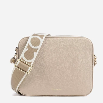 Torebka crossbody damska skórzana mała Coccinelle Tebemini E5MN555M301 N64 Beżowa (800070354329)
