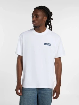 Футболка бавовняна довга чоловіча Dickies Plain City Ss DK0A88JI0WH1 S Біла (800070354615)