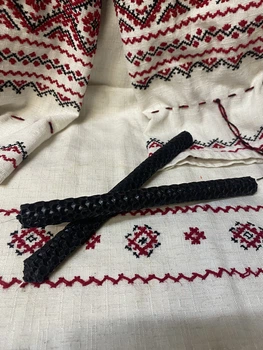 Свеча из вощины (натуральный воск), черная 1шт