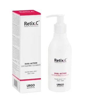 Retix.C Dual-Action Exfoliating Cleanser 150 мл – отшелушивающий очищающий гель из AHA/PHA, ферруловой кислотой и витамином C
