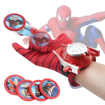 Перчатка Человека-Паука с дискомётом RESTEQ — игрушка Spider-Man с 4 летающими дисками