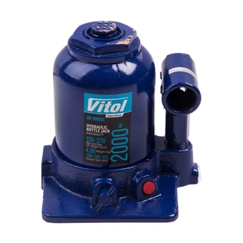 Домкрат гидравлический бутылочный Vitol ДБ-20002Ц 150-370 мм 2 т 2х