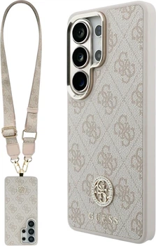 Etui Guess 4G Big Rhinestone Triangle Strap MagSafe do Samsung Galaxy S26 Ultra Pink (GUHMS26LP4G4DCSP)