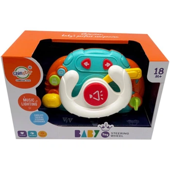 Детский игровой автотренажер руль световые и звуковые эффекты RL 503-17(Turquoise)