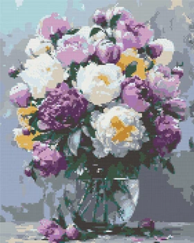Алмазная мозаика/вышивка Цветы. Букет пионов 40*50 см Оригами OD 3167-01