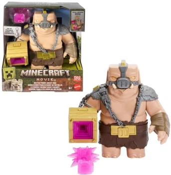 Фігурка Mattel Minecraft Movie Great Hog в бойовому режимі інтерактивна з ефектами 20 см JFG67 (194735296491)