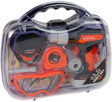 Zestaw narzędzi LeanToys majsterkowicz w walizce na baterie 14 elementów 548545 (5905323217058)