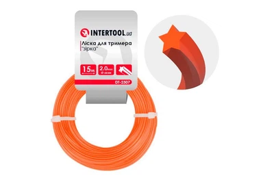 Лісочка для тримера та мотокоси Intertool 2.0мм x 15м зірка DT-2307