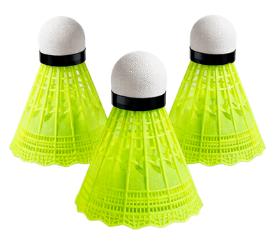 Воланчик для бадмінтону Newt Badminton Shuttlecocks 3 шт жовті пробкові нейлонові NE-BD-007GY