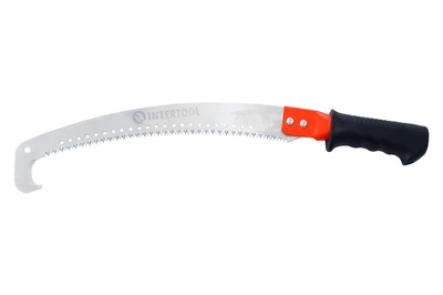 Пила ручная для обрезки ветвей садовая Intertool HT-3150 350 мм x 7 T x 1" x 3D с крюком