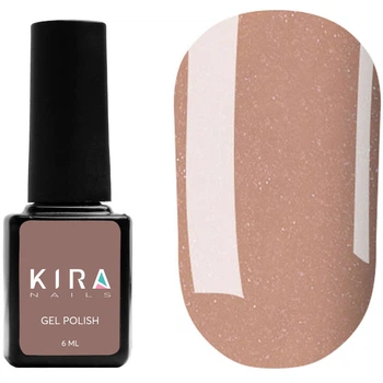 Гель-лак для нігтів Kira Nails №071 бежево-коричневий з мікроблиском 6 мл