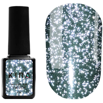 Топ для нігтів Kira Nails Tik Tok No Wipe Top Coat світловідбиваючий топ без липкого шару 6 мл
