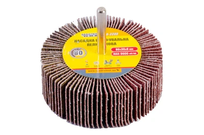 Насадка шліфувальна для дриля пелюсткова кругла Mastertool 80 х 30 мм Р80
