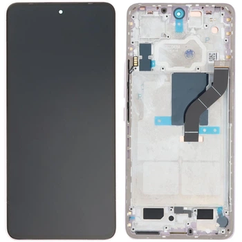 Дисплей для Xiaomi 12 Lite чорний, Amoled, PRC, з рамкою рожевого кольору, Lite Pink