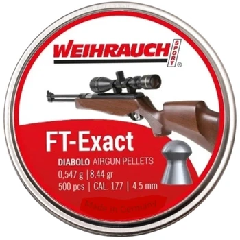 Пульки Weihrauch F&T Exact 4,5 мм 0,547 г 500 шт (AM20006)