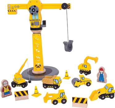 Ігровий набір Bigjigs Toys Кран та будівельна техніка 2999183 (691621092002)