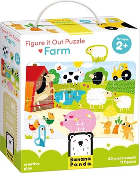Puzzle Banana Panda Figure It Out: farma 20 elementów + 11 figurek 3695032 (5902983490326)
