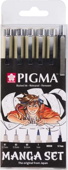 Zestaw linerów Sakura Pigma Micron Unique Manga 6 szt (8712079397609)