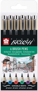 Zestaw linerów Sakura Pigma Brush 6 szt (8712079422462)