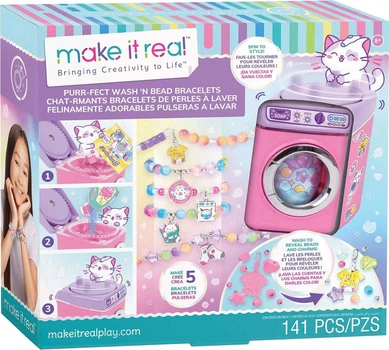 Zestaw do tworzenia bransoletek Make it Real Wash N Bead Bracelets 141 szt MR1466 (695929214661)